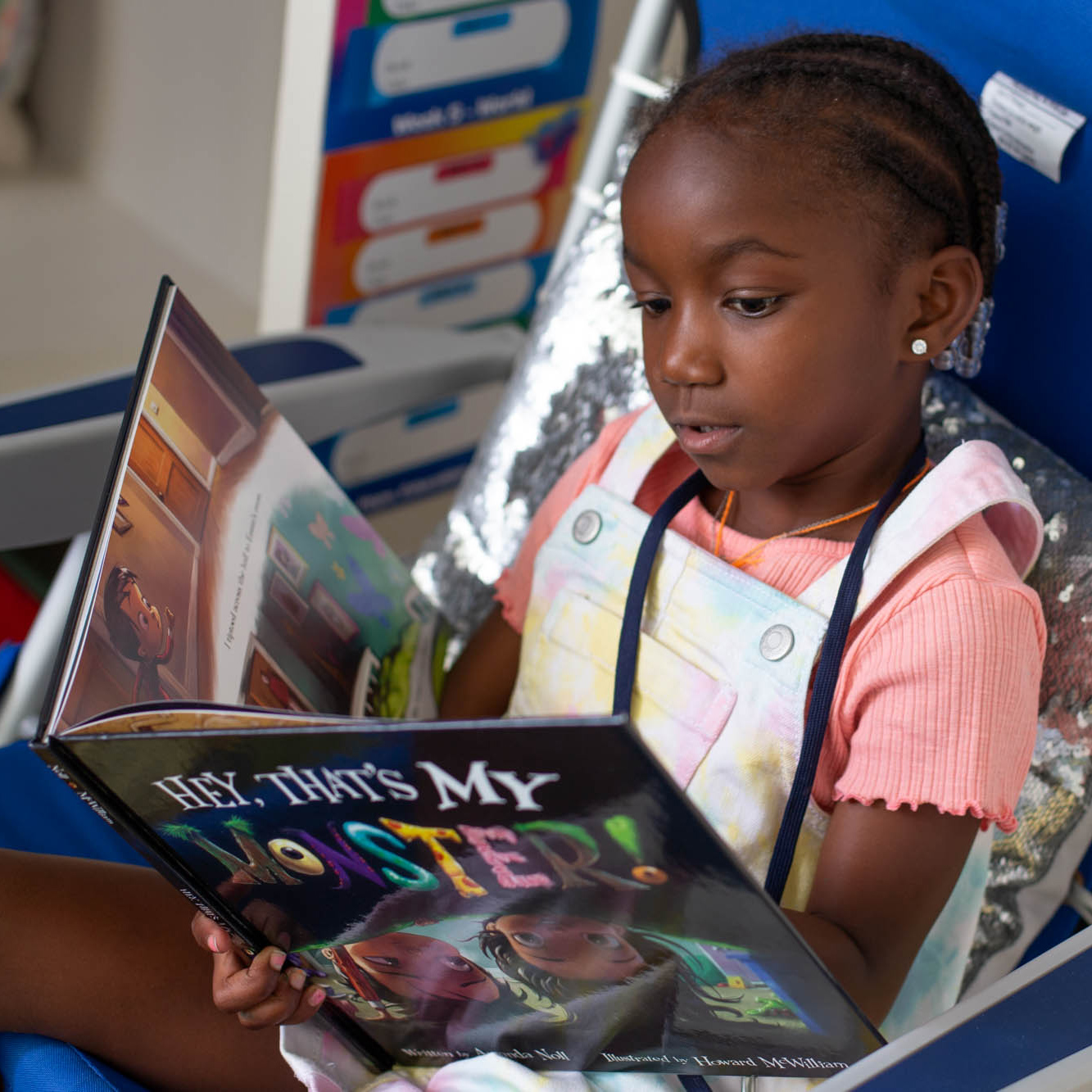 A student reading a book
