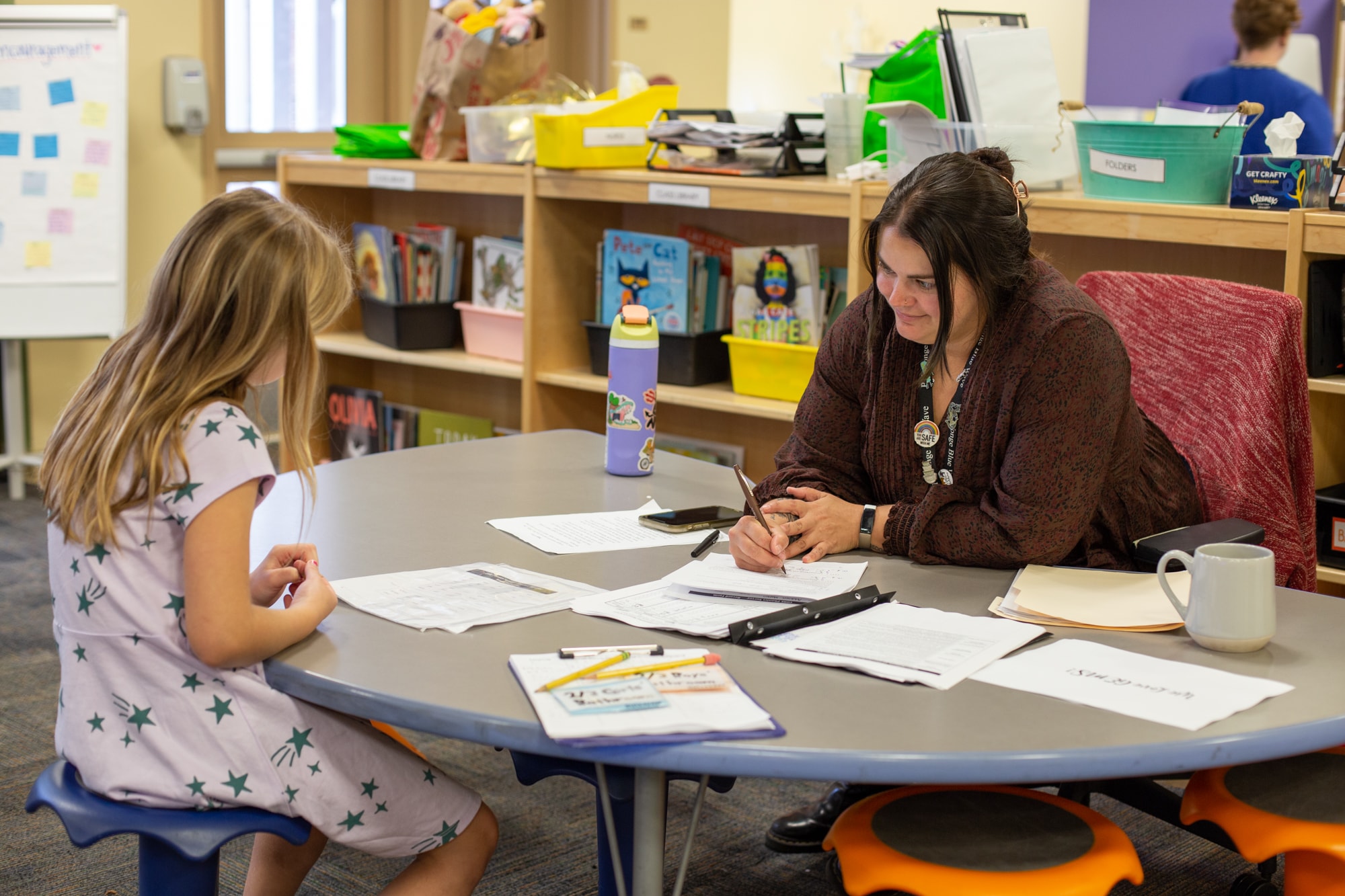 Ed tech students in a lecture in a conference room
