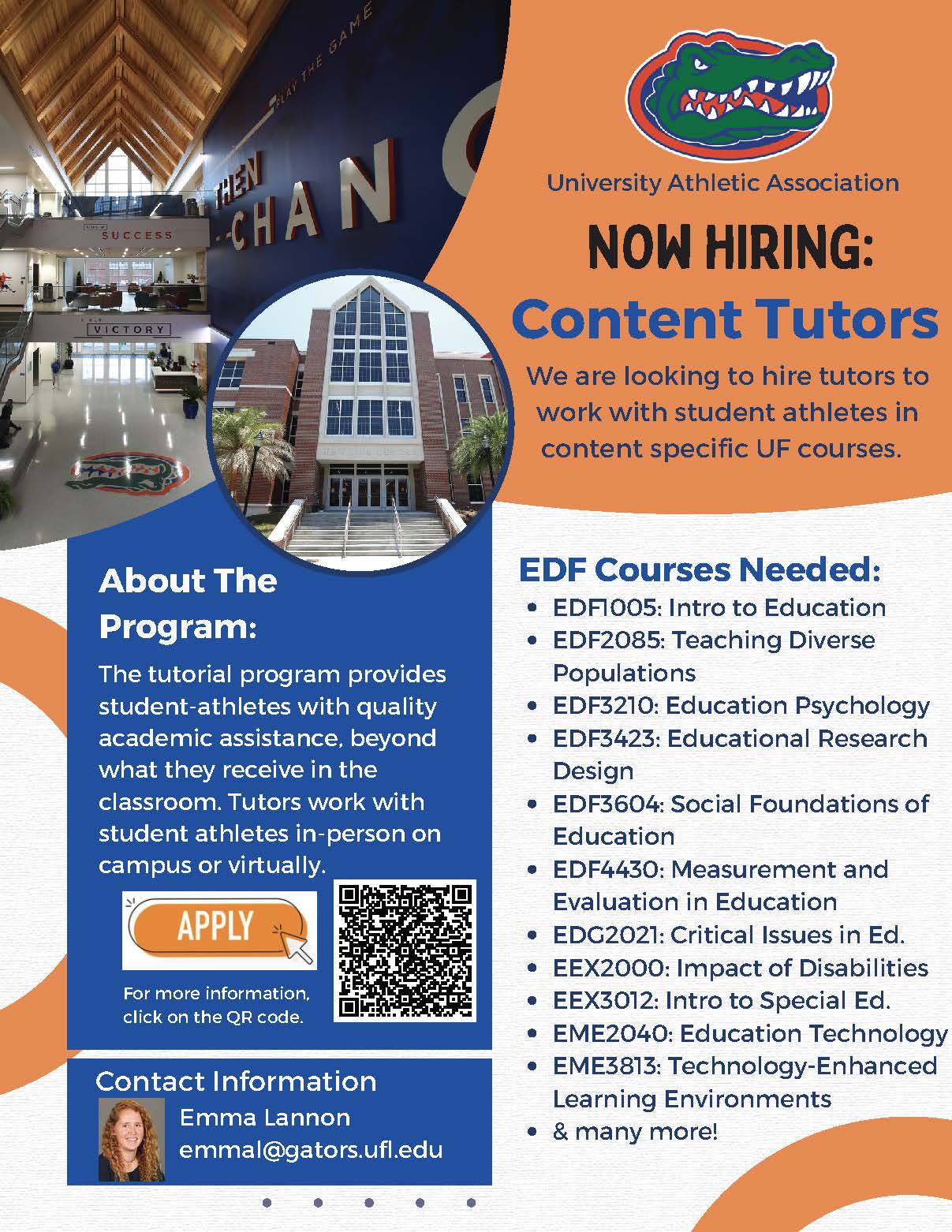 University Athletic Association - Hiring Content Tutors
